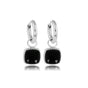 Klassieke Zilveren Oorringen met Onyx Hanger