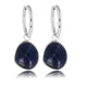 Zilveren Oorringen met Sodalite edelsteen