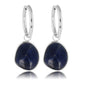 Zilveren Oorringen met Sodalite edelsteen