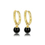 Onyx Gouden Oorringen: Elegantie in Edelsteen