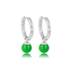 Green Agate Silver Earrings: Natural Elegance