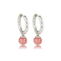 Rhodonite Zilveren Oorringen: Elegantie in Balans