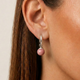 Rhodonite Silver Earrings: Elegance in Balance