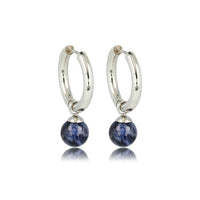 Sodalith Silberohrringe: Eleganz in Blau
