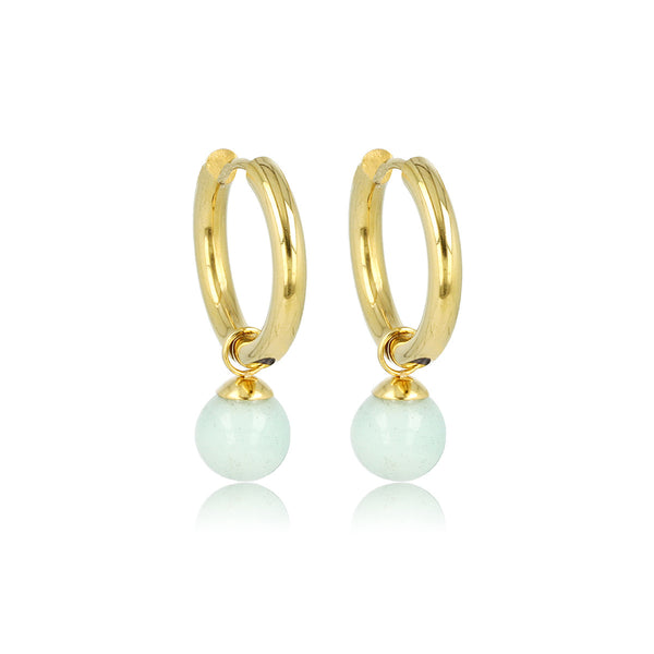 Amazonit Goldene Ohrringe: Eleganz und Farbe