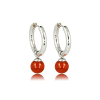 Red Aventurine Silver Earrings: Natural Elegance