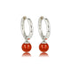 Red Aventurine Silver Earrings: Natural Elegance