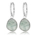Amazonite Elegance: Silver Earrings 36mm