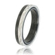 Duo - ring zwart keramiek - zilver kruis motief - dames - My Bendel
