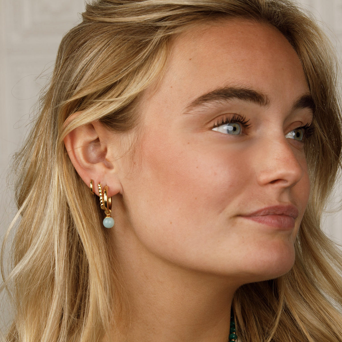 Amazonite Gold Earrings: Elegance and Color