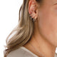 Classic smooth silver earring of 18x2 mm