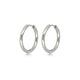 Klassieke gladde zilveren oorring van 16x2 mm