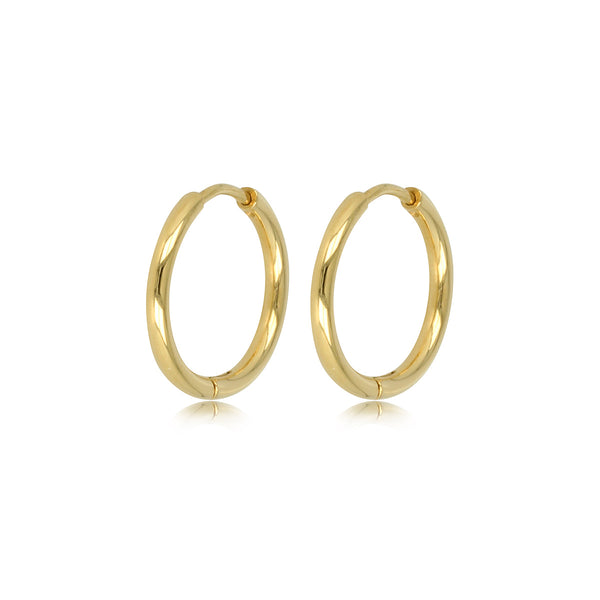 Elegante goldene Ohrringe 16mm: zeitlose Schönheit