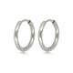 Classic smooth silver earring of 18x2 mm