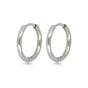 Classic smooth silver earring of 18x2 mm