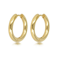 Klassischer glatter goldener Ohrring von 20x3 mm