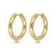 Klassischer glatter goldener Ohrring von 20x3 mm
