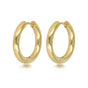 Klassischer glatter goldener Ohrring von 20x3 mm