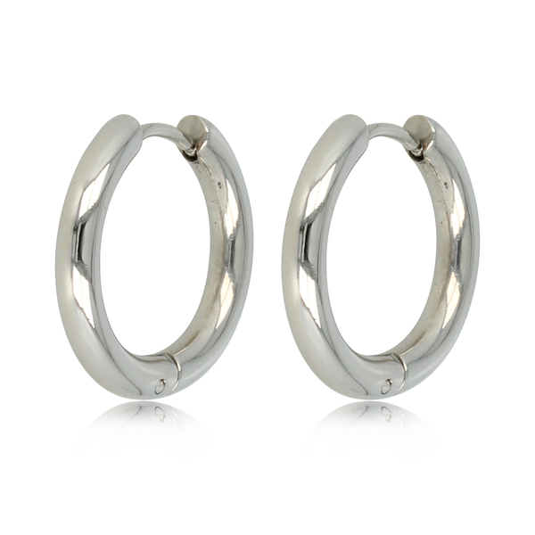 Stralende Stalen Oorring: Tijdloze Elegantie 30mm