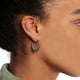 Elegant Twisted Silver Earring 25x3 mm