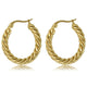 Elegant Twisted Gold Earring 25x3 mm