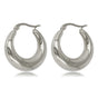 Elegant Silver & Stainless Steel Earring 23x7 mm