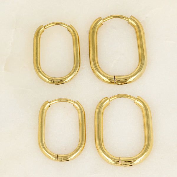Elegante Gouden Oorring 18mm: Tijdloze Schoonheid