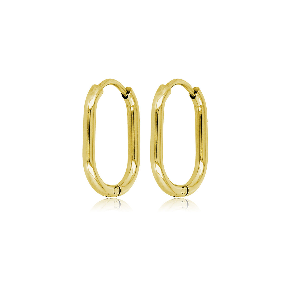 Elegante Gouden Oorring 18mm: Tijdloze Schoonheid