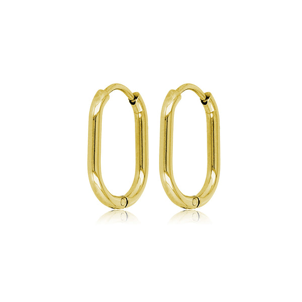 Elegante Gouden Oorring 18mm: Tijdloze Schoonheid