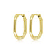 Easy to combine wide gold earring 20x2.5 mm