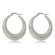 33 mm wide silver earring with unique finish 33x7mm