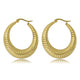 33 mm brede gouden oorring met unieke afwerking 33x7mm
