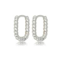 Elegant Twisted Silver Earring 14mm