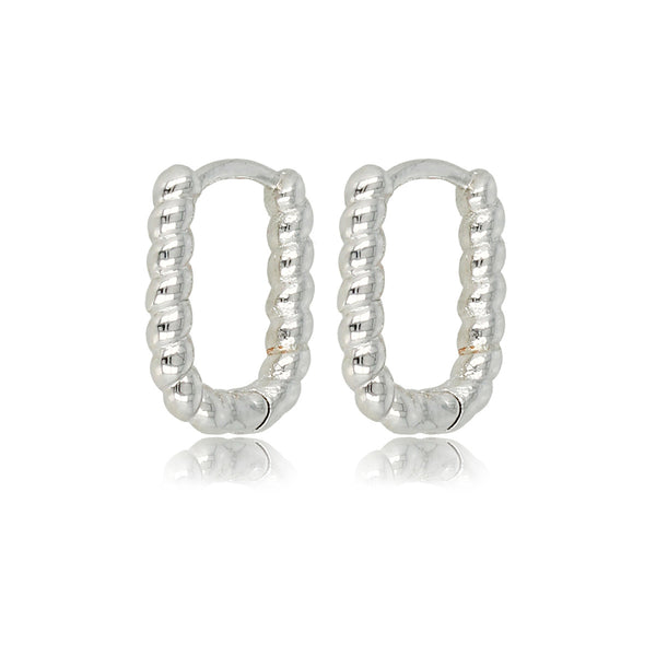 Elegante Gedraaide Zilveren Oorring 14mm