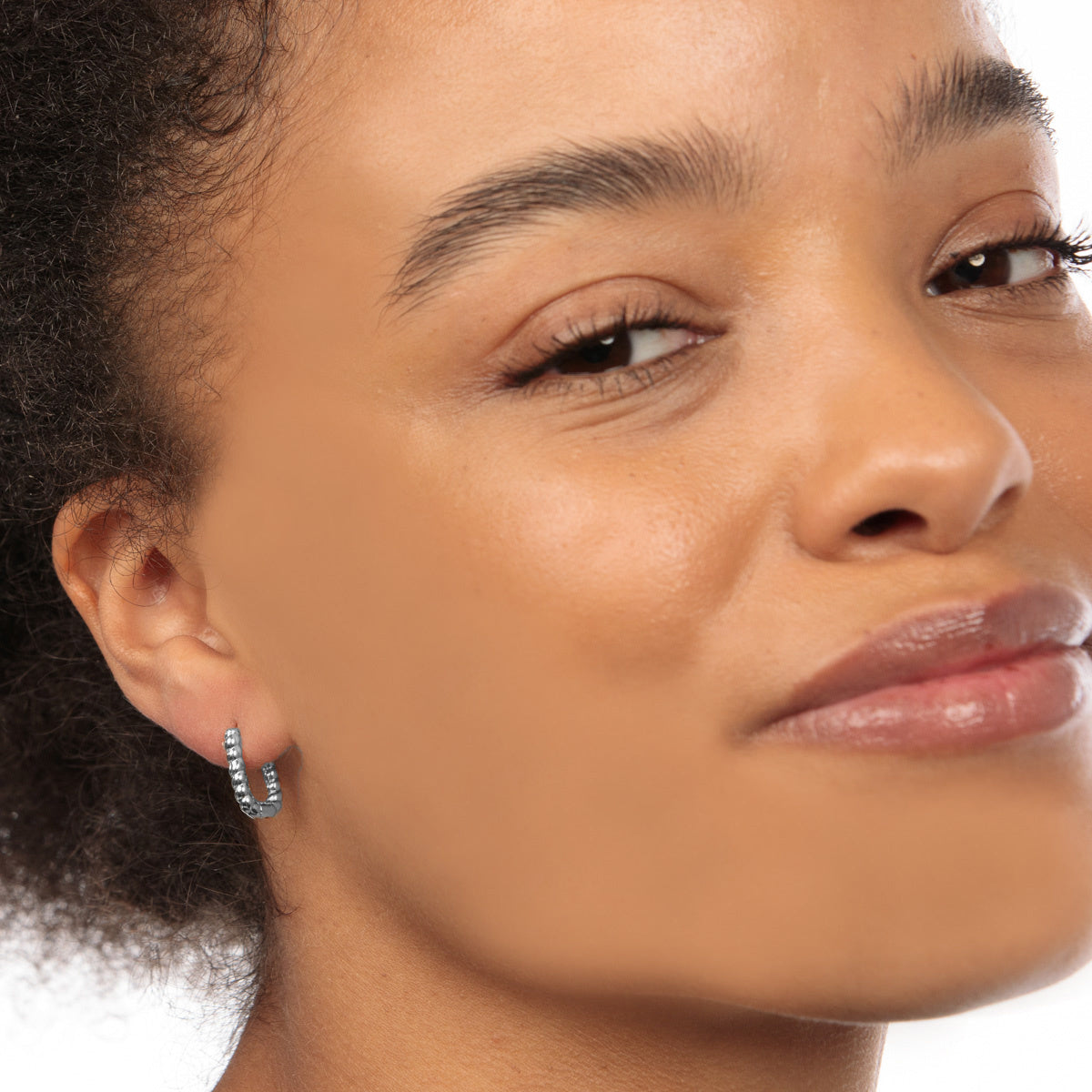 Elegant Twisted Silver Earring 14mm