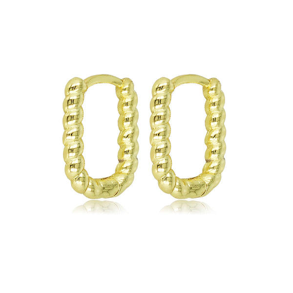 Elegante 14mm Gouden Twisted Oorring