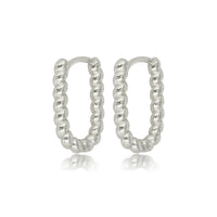 Elegant Twisted Silver Earring 18mm