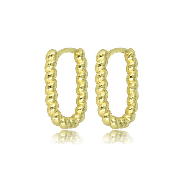 Elegante Gouden Twisted Oorring 18mm