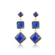 Elegante Gouden Oorbel met Lapis Lazuli Stenen