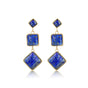 Elegante Gouden Oorbel met Lapis Lazuli Stenen