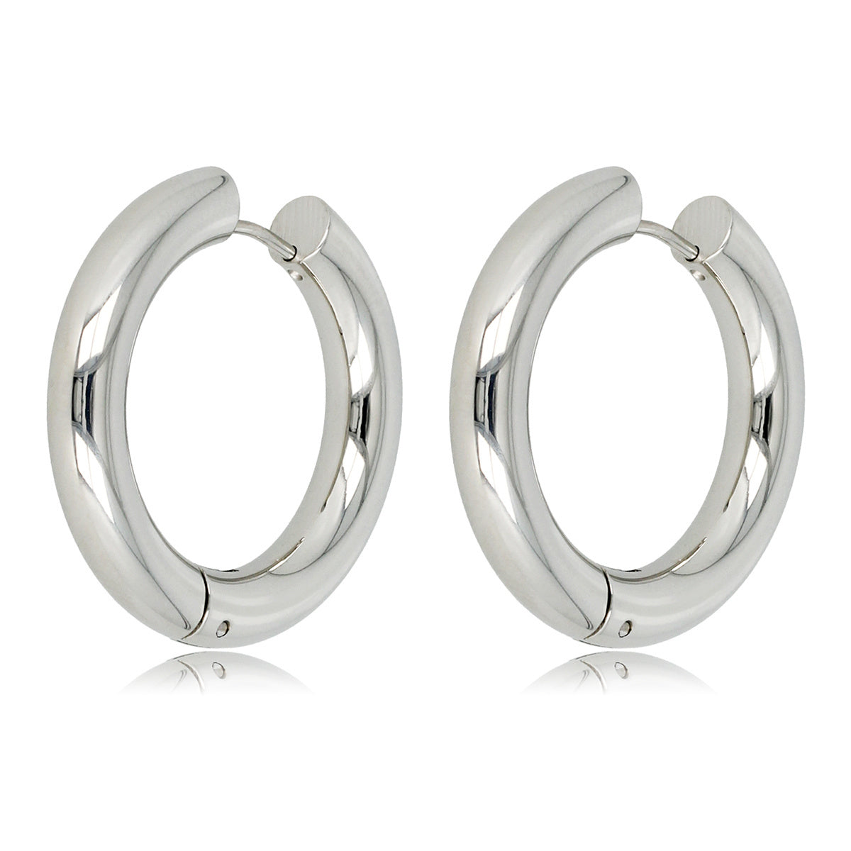 Stralende Zilveren Oorring 30x5 mm - Tijdloze Elegantie
