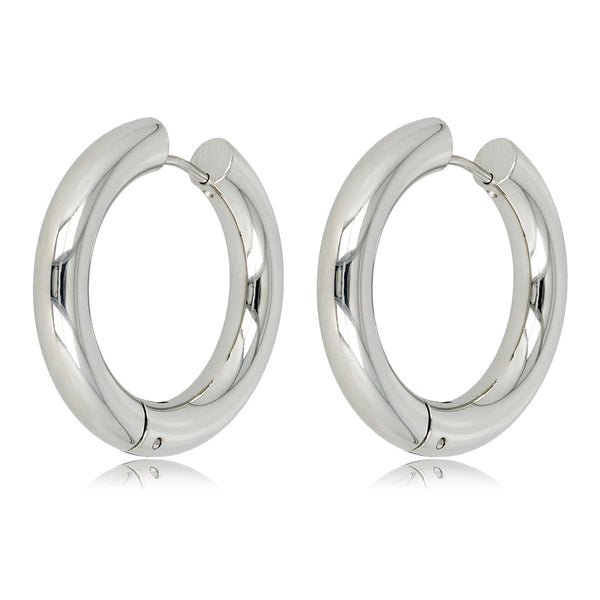 Stralende Zilveren Oorring 30x5 mm - Tijdloze Elegantie