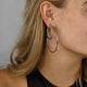 Elegant Silver Twisted Earrings 35x3 mm