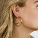 Radiant Golden Twists: Elegant Earrings 35mm