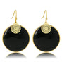 Elegante Onyx Ohrringe mit goldenem Akzent 40mm