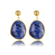 Gouden Oorbel met Lapis Lazuli Ronde Hanger
