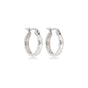 Facet-cut Silver Earrings 16x3mm Elegance