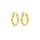 Golden Facet Earrings 16x3mm - Elegance in Detail