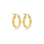 Golden Facet Earrings 16x3mm - Elegance in Detail