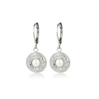 Elegant Silver Earring with Mother-of-Pearl